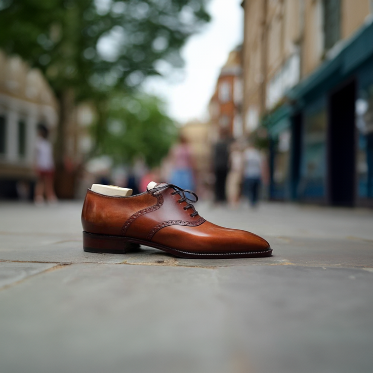 Men Leather Elowen Italian Brogue Oxfords Shoes – Men’s Classic Formal Dress Shoes