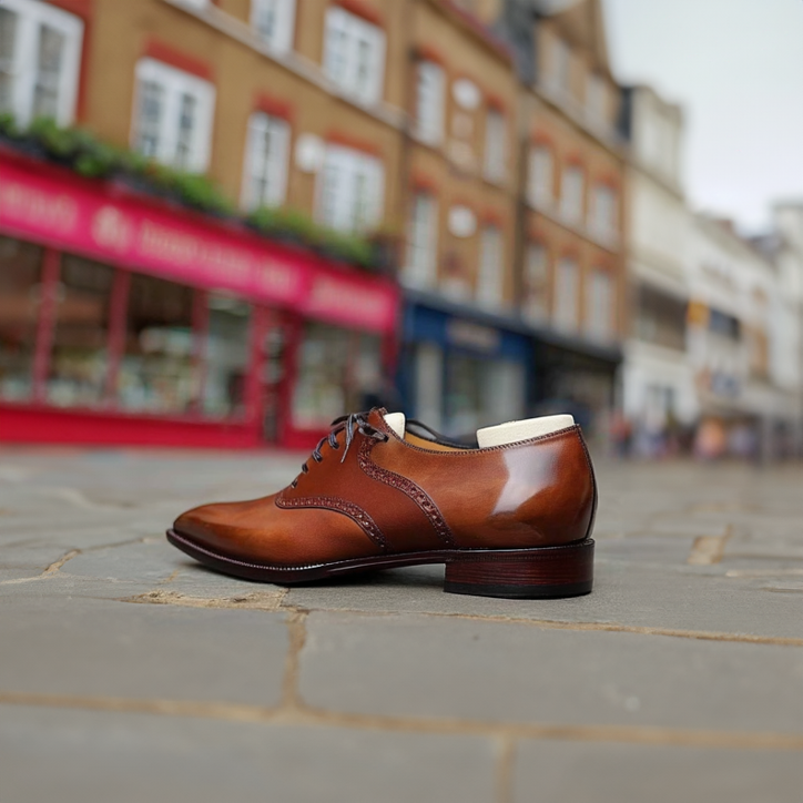 Men Leather Elowen Italian Brogue Oxfords Shoes – Men’s Classic Formal Dress Shoes