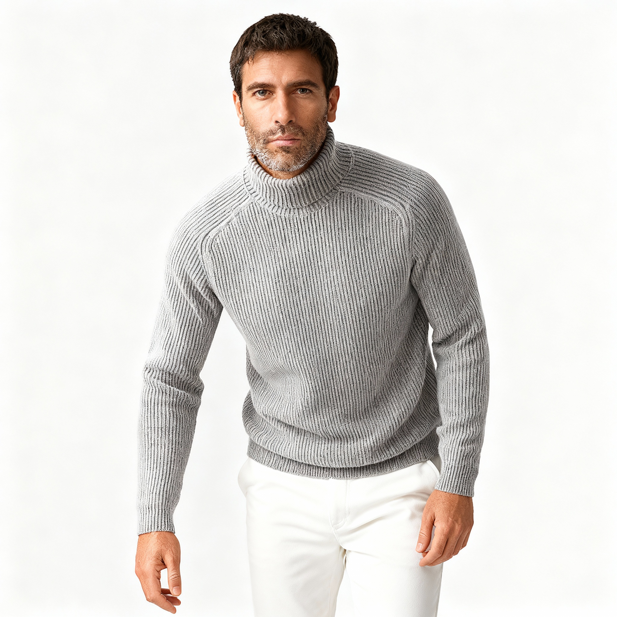 Men’s Cashmere Turtleneck Sweater – Timeless Luxury & Exceptional Softness