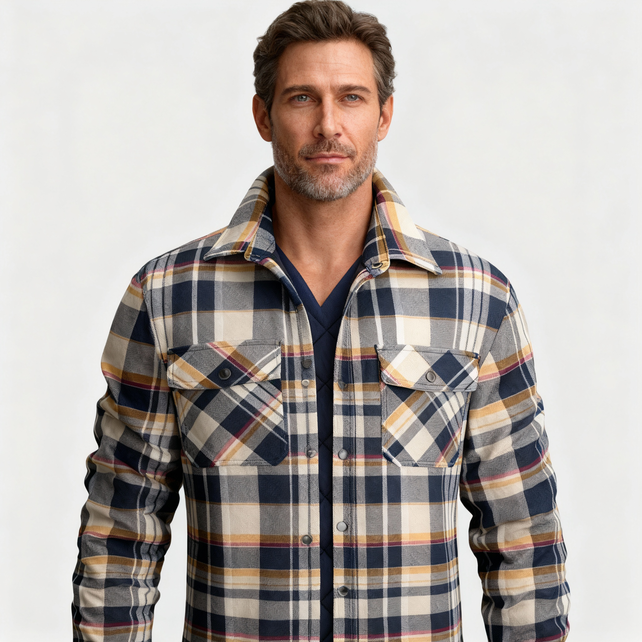 Men’s Lumber Pattern Jacket – Classic Utility Design