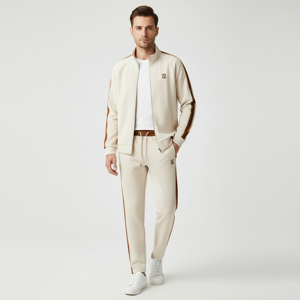 Men’s 2-Piece Tracksuit Set – Zip Vest & Joggers